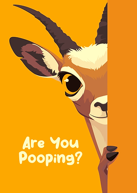 Cartoon Gazelle 'Are You Pooping?'