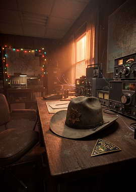 Hawkins Police Office Still Life