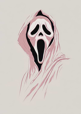 Pink Ghostface Mask