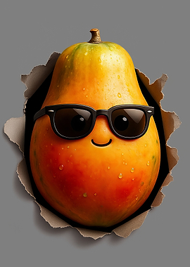 Cool Papaya with Sunglasses