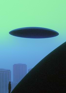 UFO over the city