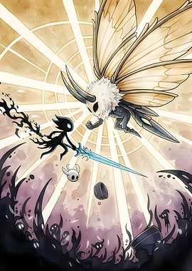 Hollow Knight Battle Scene