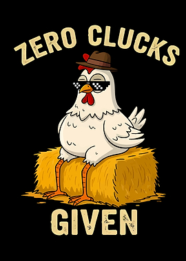 Zero Clucks Given Chicken Cartoon