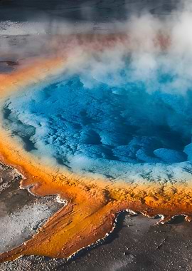 Grand Prismatic Spring Aerial View