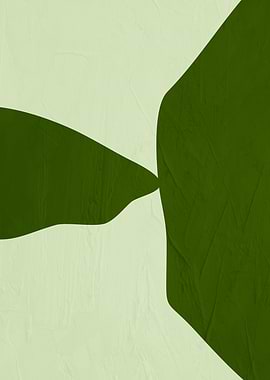 Abstract Green Shapes Art