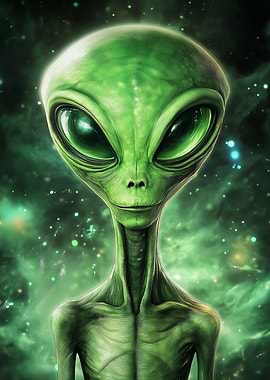 Green Alien Portrait