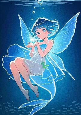 Underwater Fairy with Wings