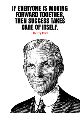 Henry Ford Quote Portrait