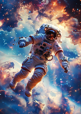 Astronaut in Nebula