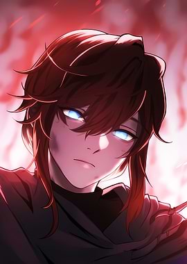 Determined Anime Character Portrait