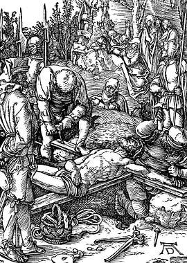 Christ Nailed to the Cross Albrecht Durer Engraving
