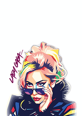 Lady Gaga Pop Art Portrait
