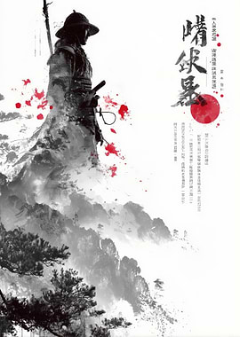 Samurai in Mountain Landscape
