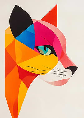 Geometric Fox Portrait