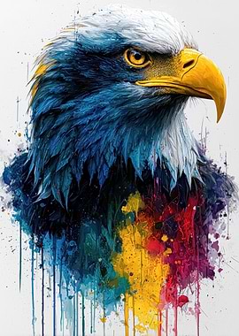Colorful Eagle Portrait