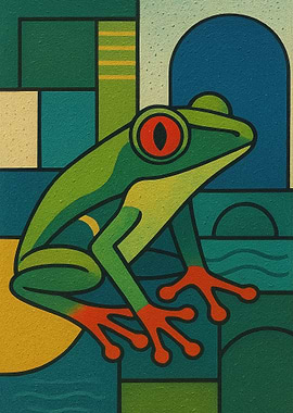 Abstract Frog Art