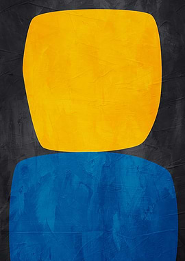 Abstract Shapes in Yellow and Blue