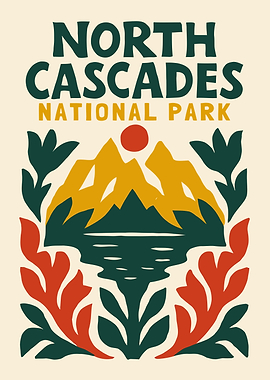North Cascades National Park Illustration