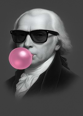 James Madison with Sunglasses and Bubblegum