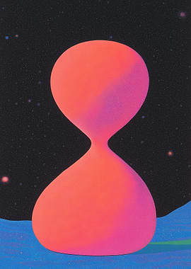 Abstract Hourglass in Space