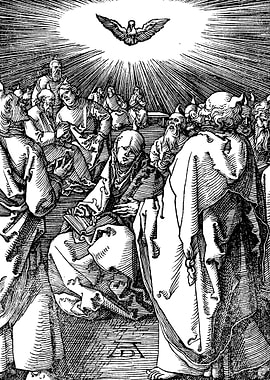 Pentecost Albrecht Dürer Engraving
