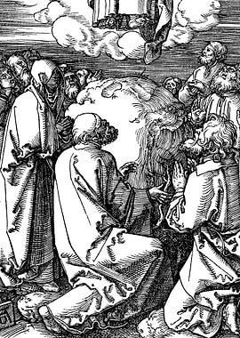 The Ascension of Christ Albrecht Durer Engraving