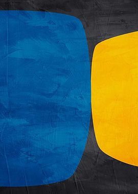 Abstract Blue and Yellow Shapes