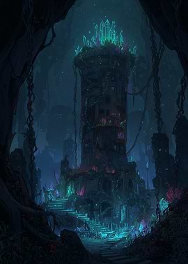 Crystal Tower in Enchanted Forest