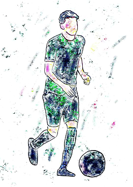 Soccer Player Digital Art