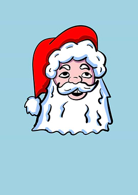 Cartoon Santa Claus Head