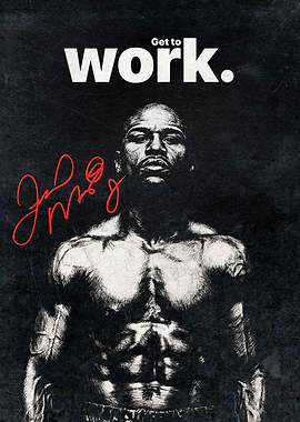 Inspirational Boxing Poster – Get to Work