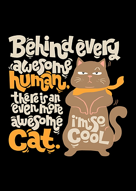 Awesome Cat Graphic Design