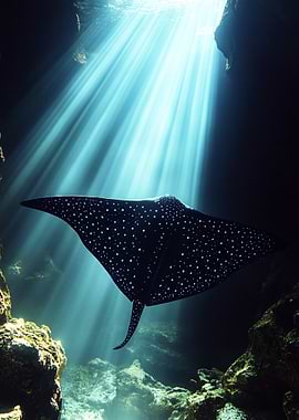 Spotted Eagle Ray Underwater