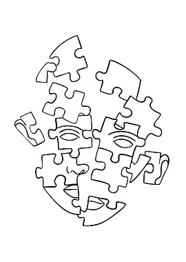 Puzzle Face Outline
