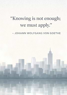 Inspirational Quote with Cityscape Reflection