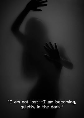 Silhouette Figure with Text