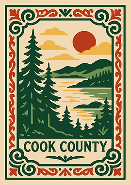 Cook County Landscape Illustration