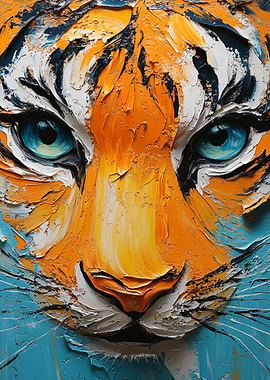 Abstract Tiger Portrait