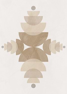 Abstract Geometric Beige Pattern