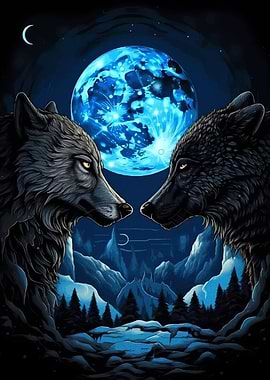 Wolves Under a Blue Moon