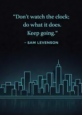 Inspirational Quote with Cityscape