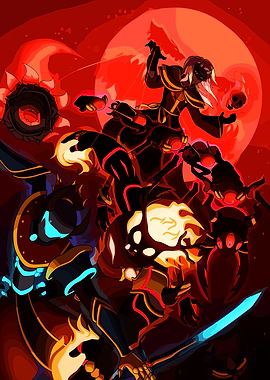 Fiery Fantasy Battle Scene