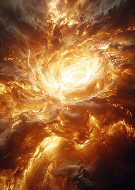 Fiery Vortex of Clouds
