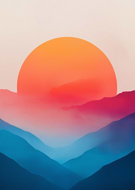 Sunset over Blue Mountain Ridges