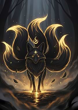 Nine-tailed Fox in Dark Forest