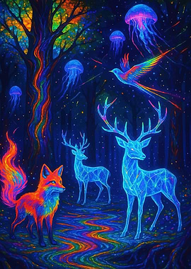 Neon Forest Animals