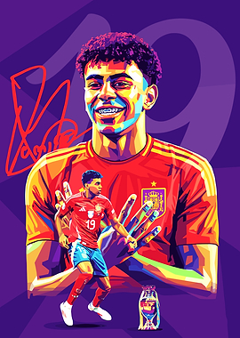 yamal Spain National Team Portrait