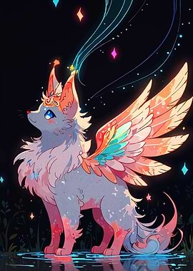 Winged Wolf Digital Art
