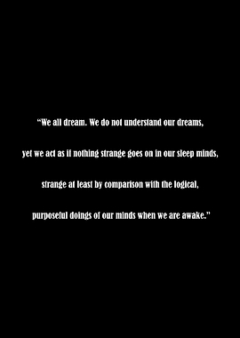 Dream Quote on Black Background
