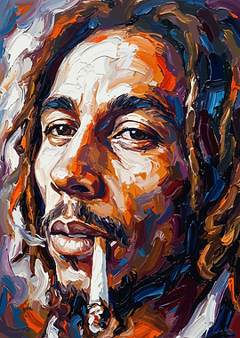 Bob Marley Portrait Painting